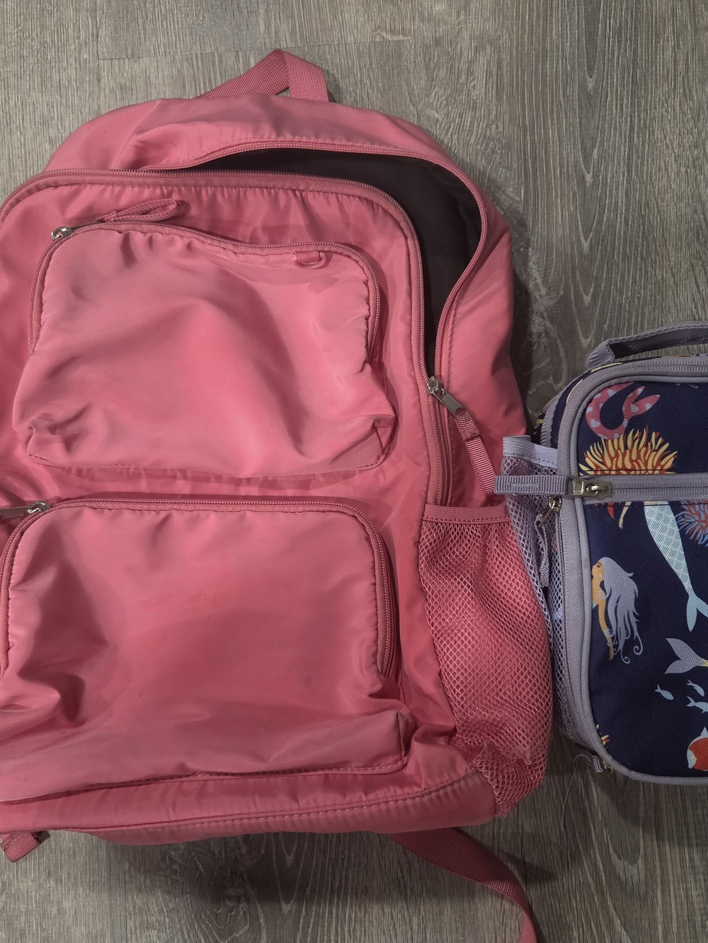 Pink Girls Art Class (Target) Everyday Backpack And Mermaid Lunch Box